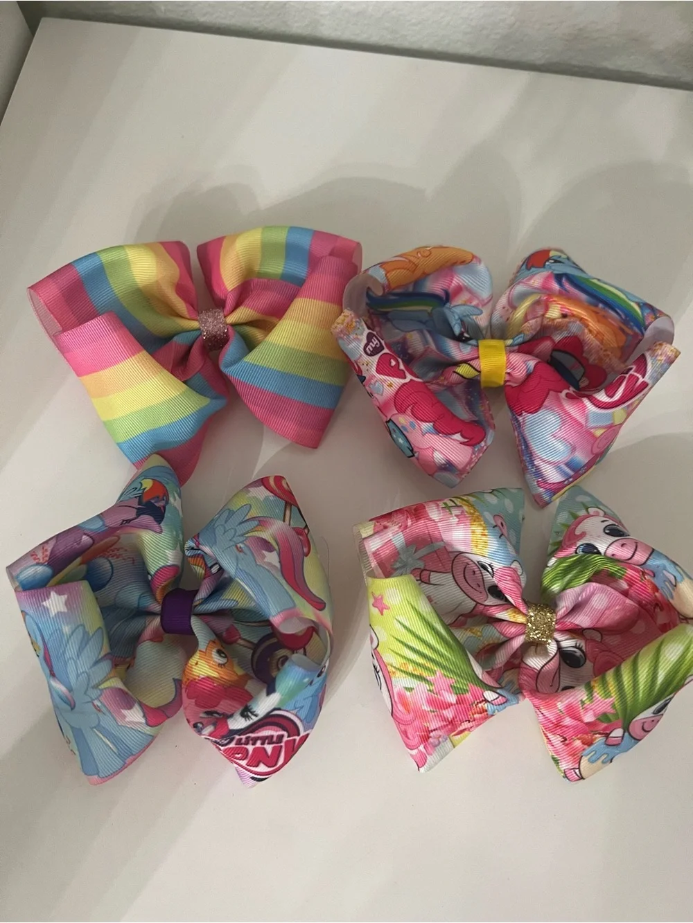 Kids colorful Hair Bow bundle Multi-Color